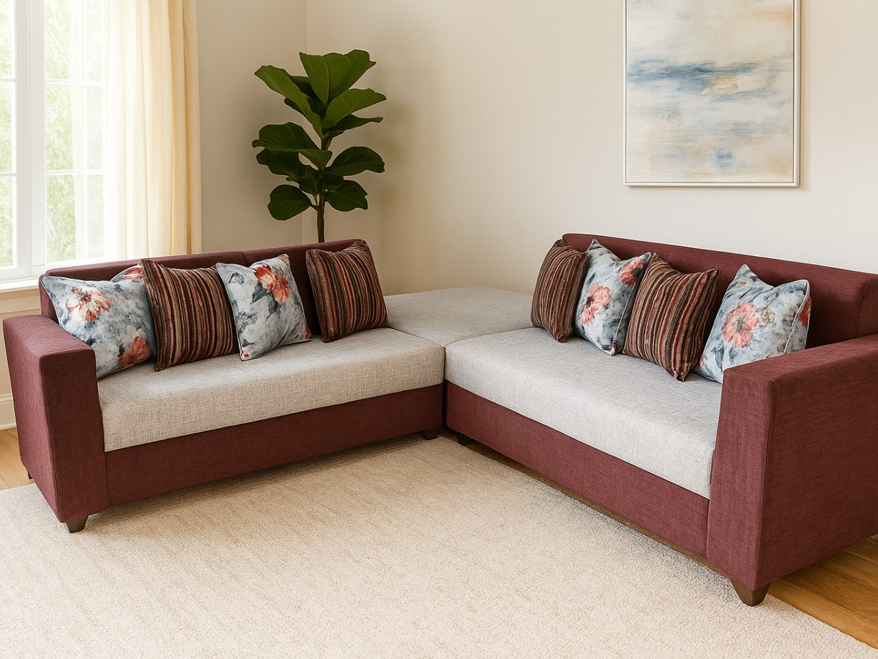 L-Shape sofa for Sri Lankan homes