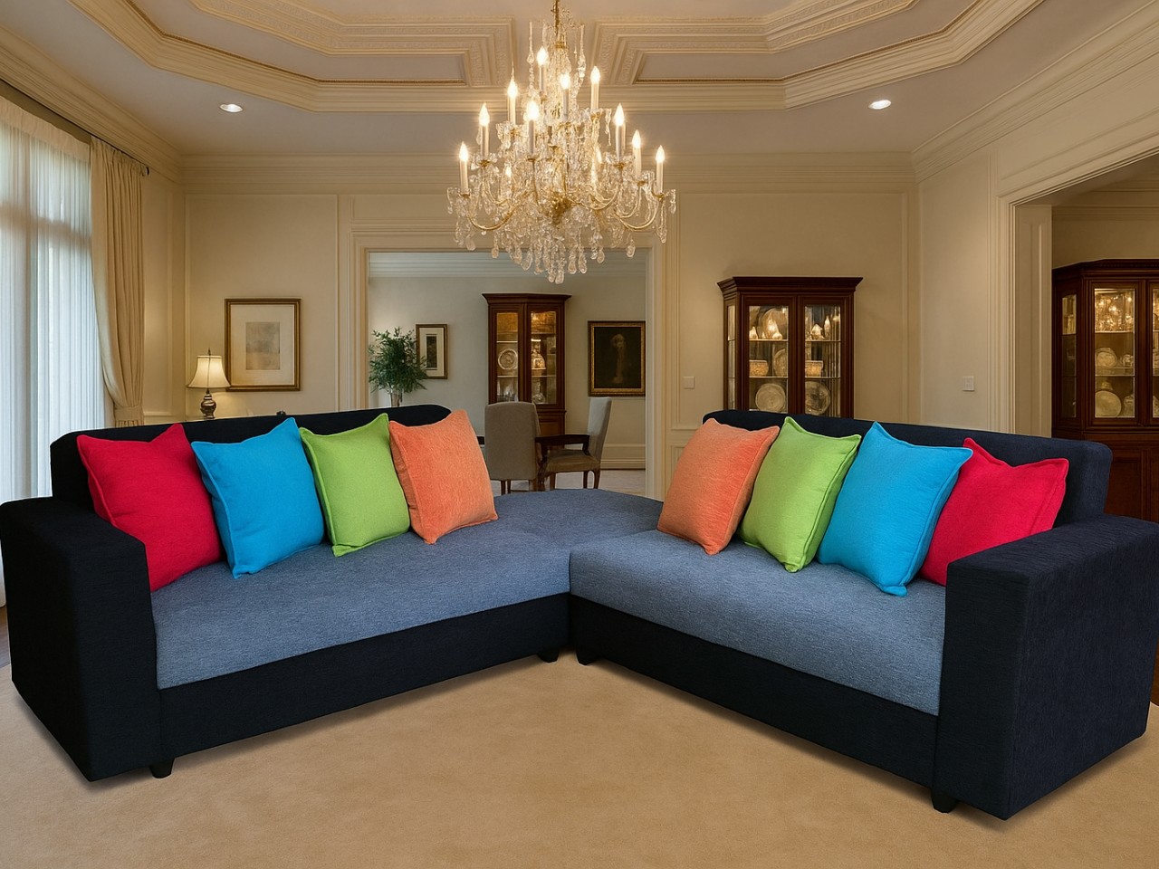 L-Shape sofa for Sri Lankan homes
