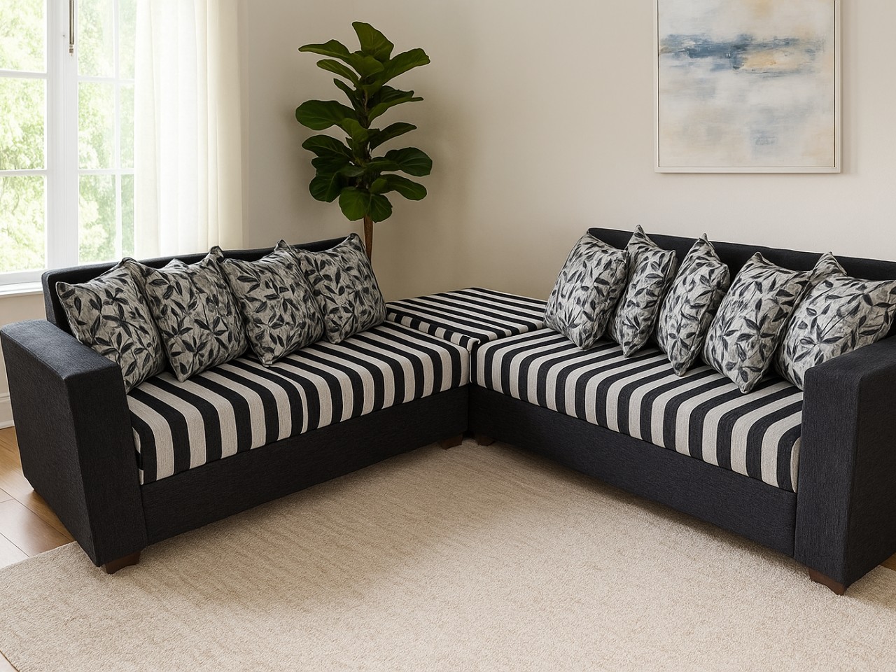 L-Shape sofa for Sri Lankan homes